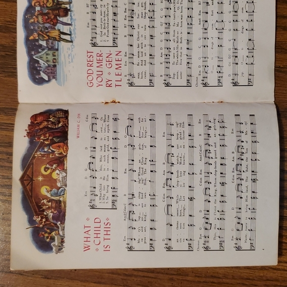 Christmas BOOK - VTG 1950s "Carols for Christmas" Booklet Artist Joe Tillotson - Picture 6 of 16